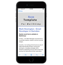 Editable MailChimp Email Template Iphone6+