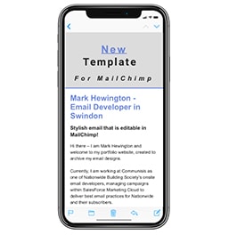 Editable MailChimp Email Template for iPhone X and iPhone 8
