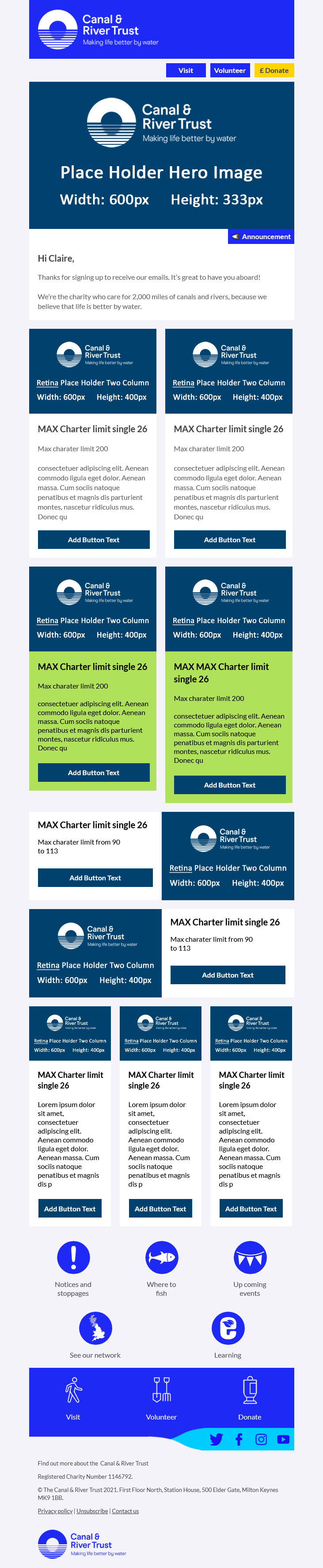 Canal River Trust Email Template