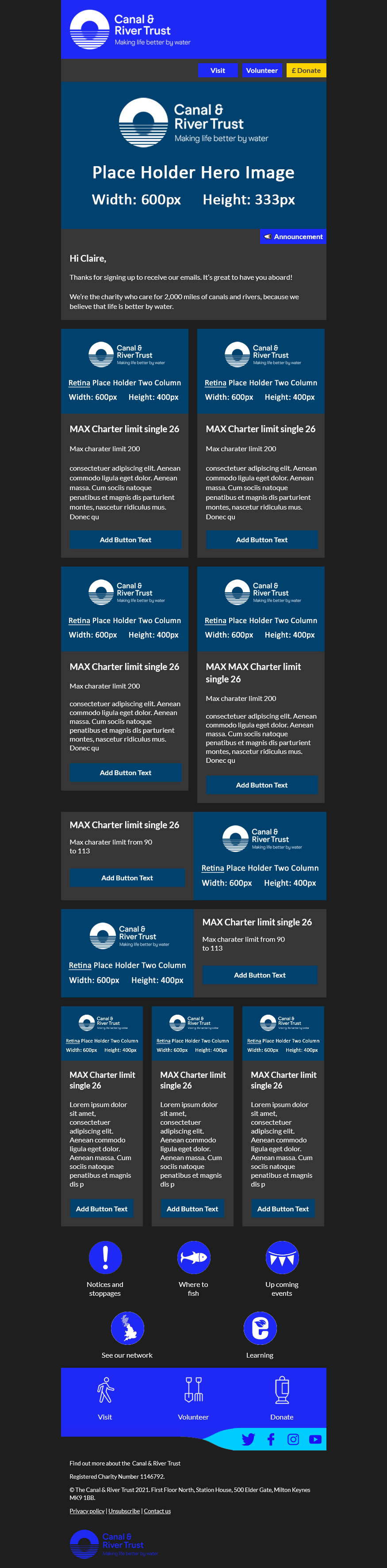 Canal River Trust Email Template Dark Mode