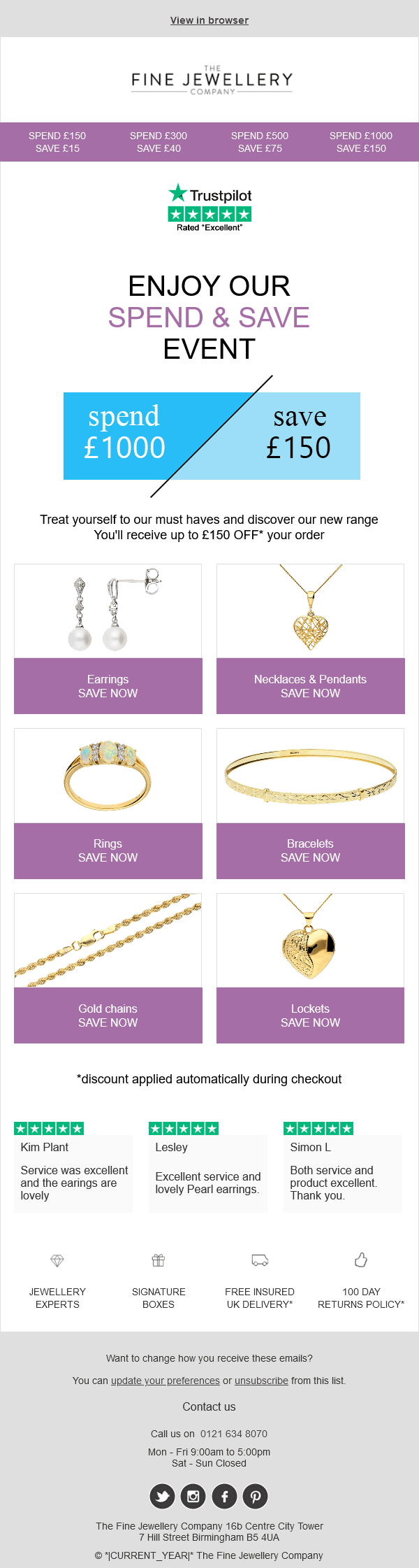 Jewellery Email Template