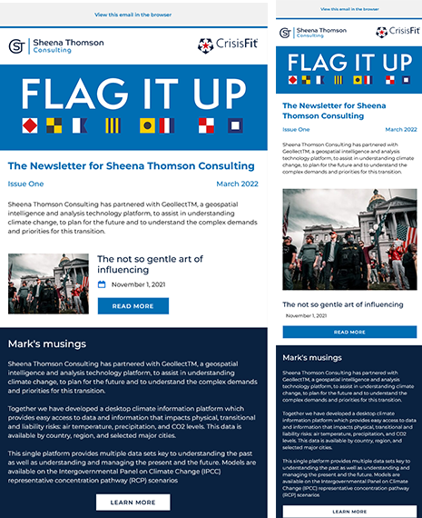 Flag It Up Desktop and Mobile View