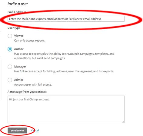 Inside the user area look for the invite button Inside the user area look for the invite button
