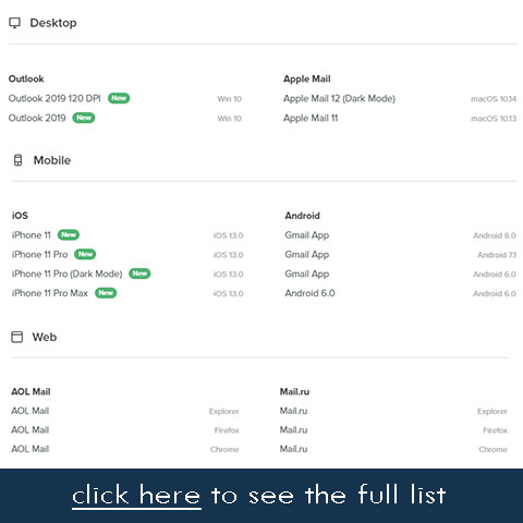 click here full list of listmus clients